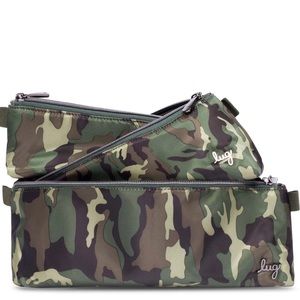 Lug Schooner 3 Piece Storage Pouches Camo Green BNWT
